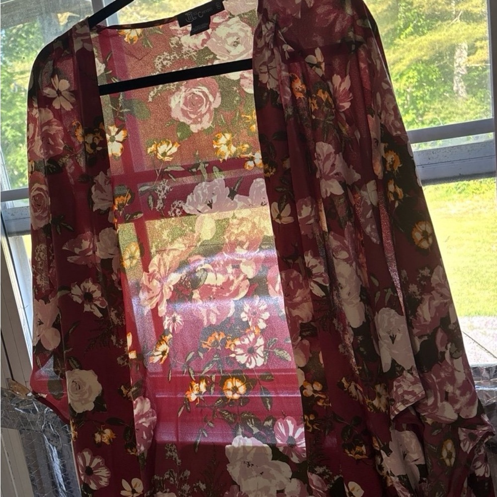 Floral Sheer Kimono Cardigan